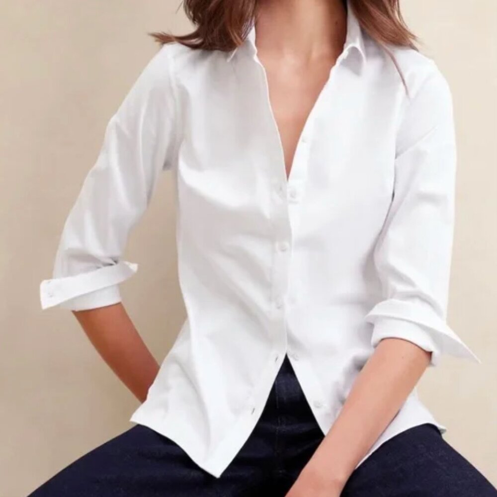 Banana Republic Tailored Easy-care Button Down Shirt Size 16 NWT